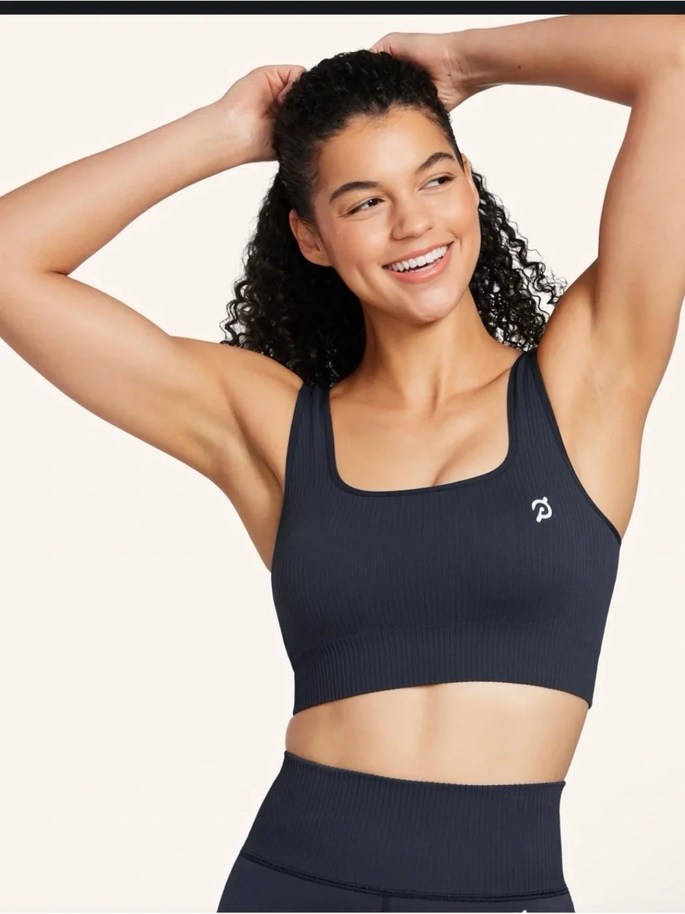 Peloton Seamless Ribbed Bra + High Rise Legging Set – Ink/Navy – XS/S – NWOT